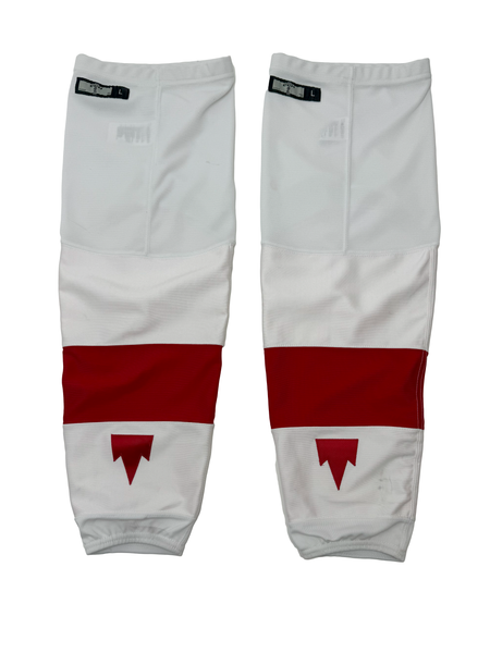 Laval Rocket White CCM Socks w/ Kevlar Backing