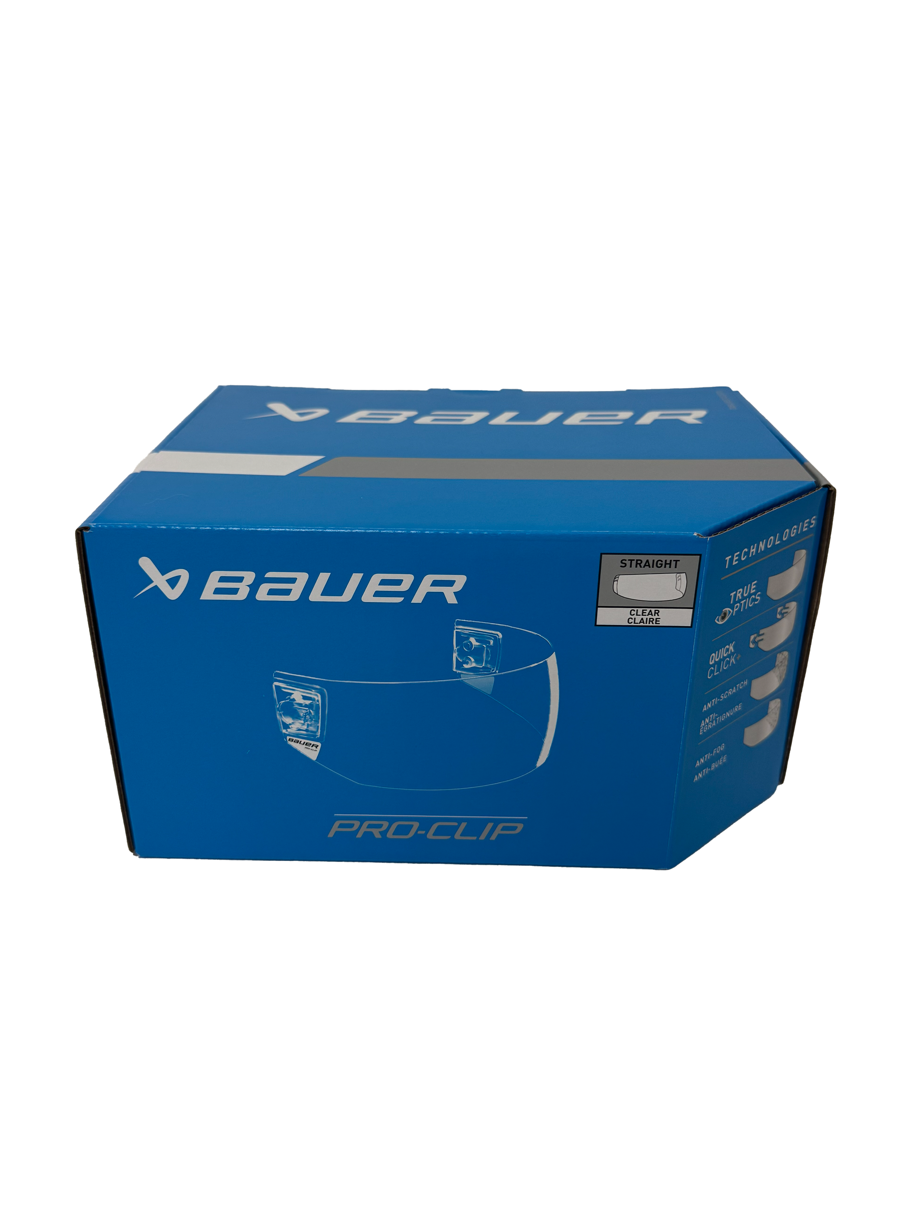 Bauer Pro-Clip Visor Clear Straight