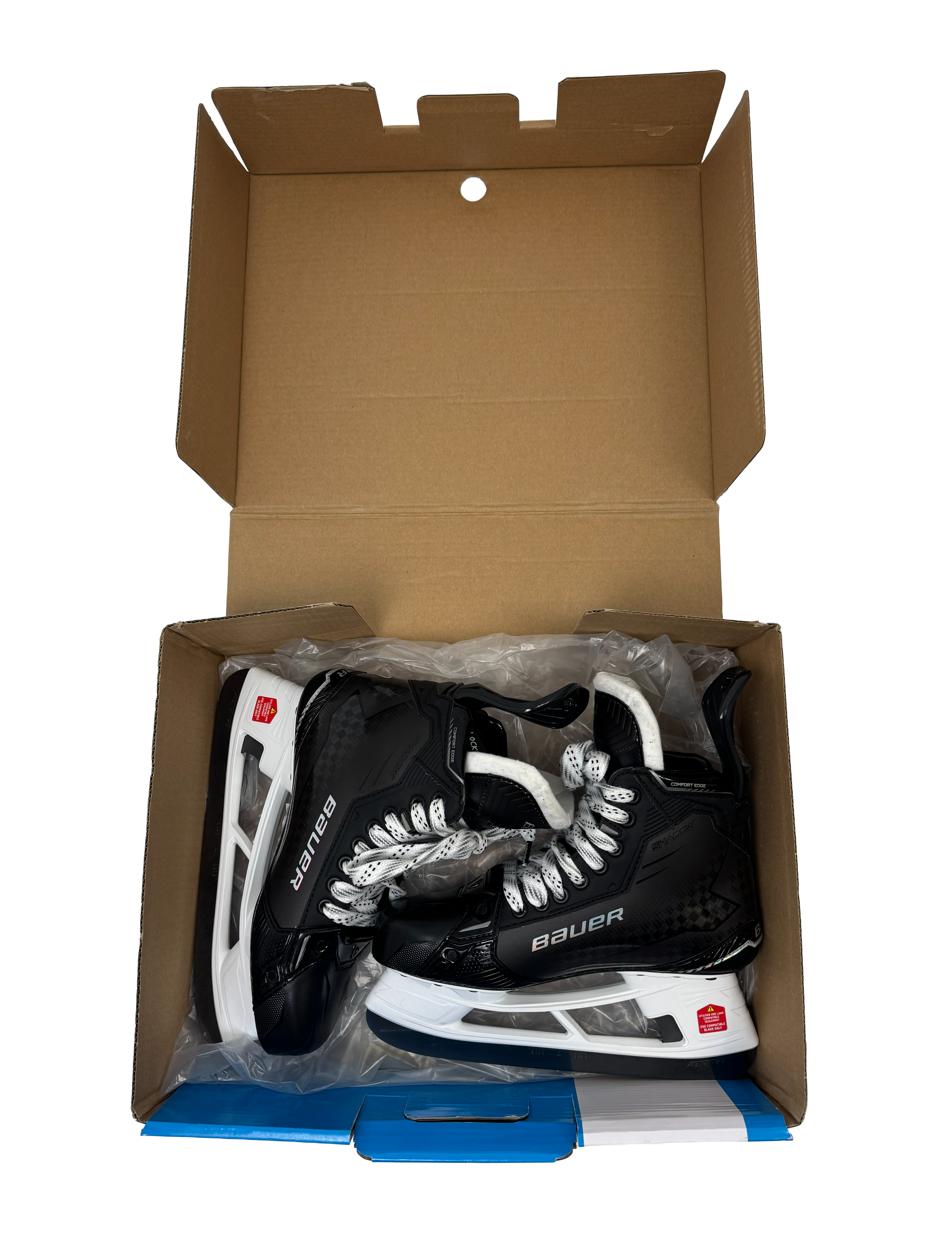 Bauer Supreme Shadow Skates Size 7 Fit 2 w/FLY-TI Blades