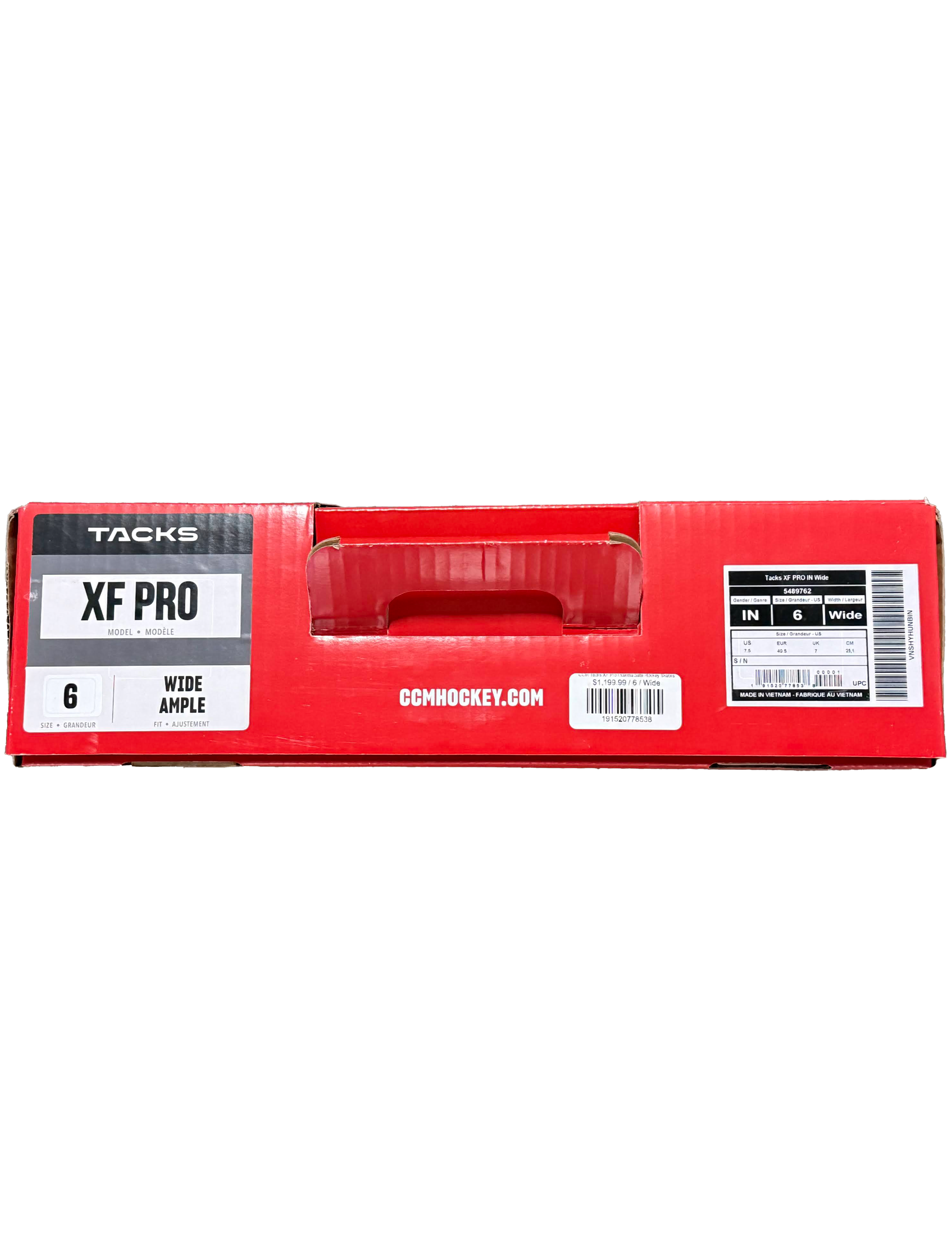 CCM Tacks XF Pro Skates Size 6 Wide w/Steels