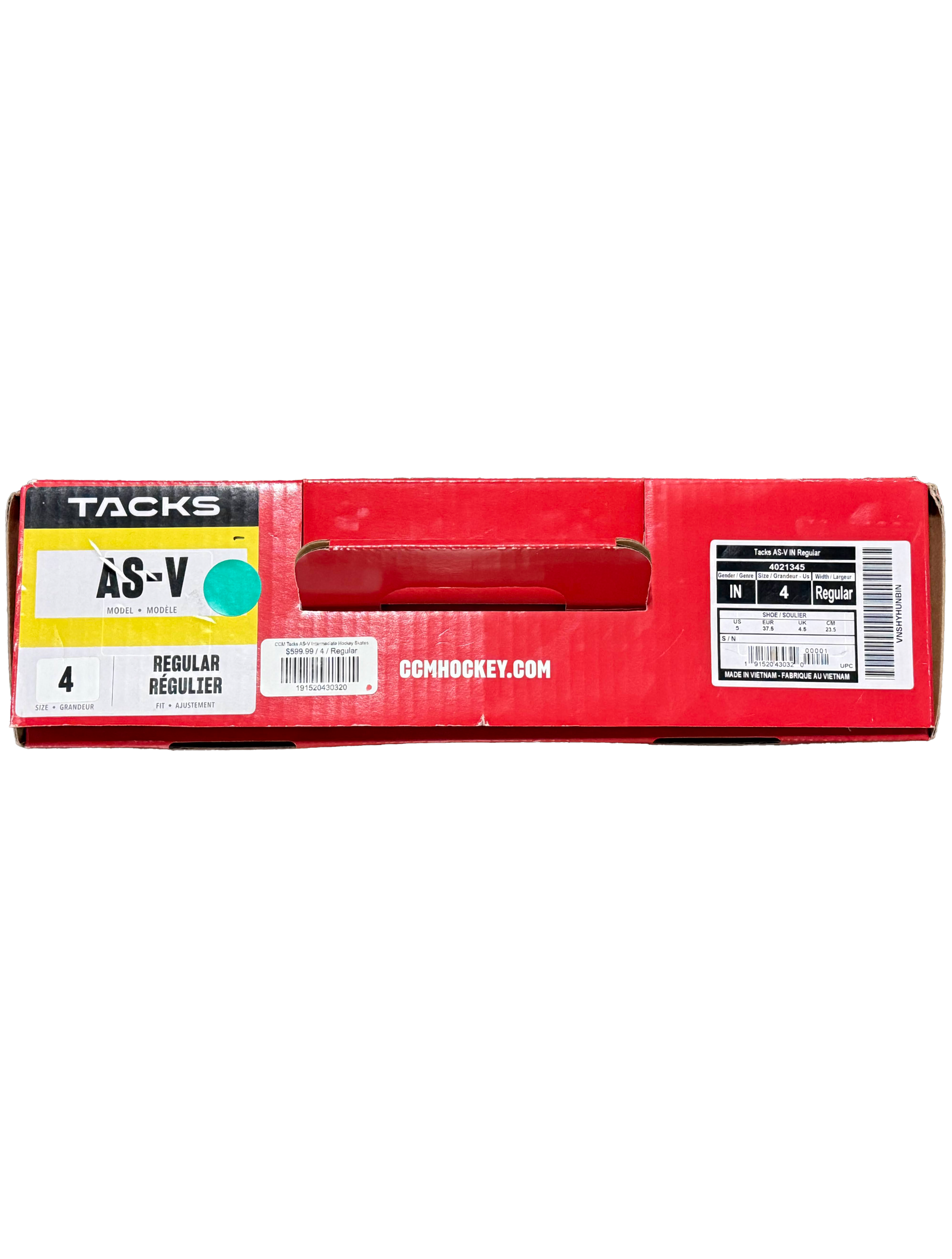 CCM Supertacks AS-V Skates Size 4 Regular